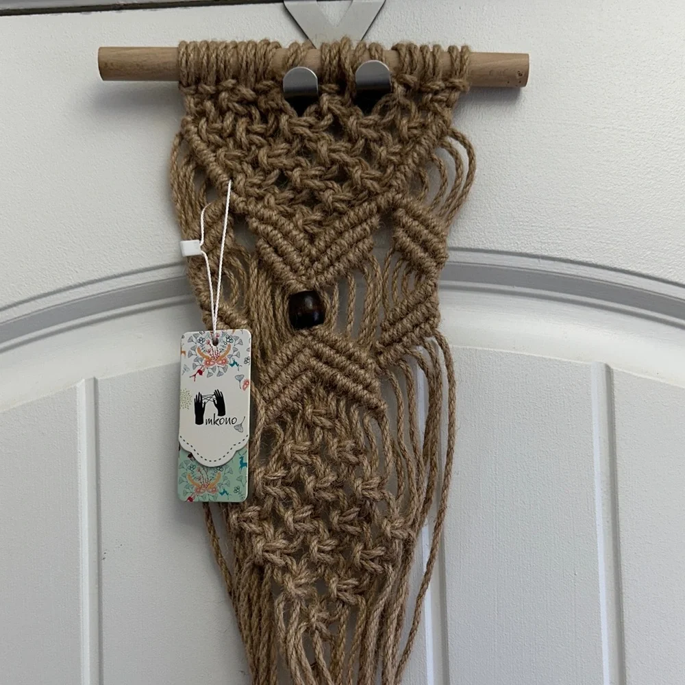 Bohemian Tan Macrame Wall Tapestry